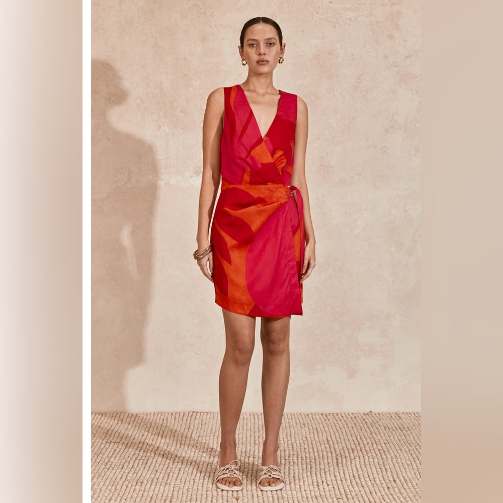 Red Wrap Dress, Sizes: M, L, New With Tags